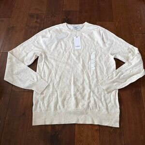 Goodfellow Co Mens Crewneck Long Sleeve Sweater Oatmeal‎ Lightweight Size M